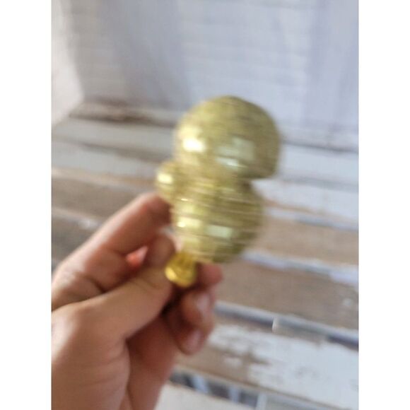 Green Glass mushroom clip-on ornament Xmas unique tree - Picture 6 of 7